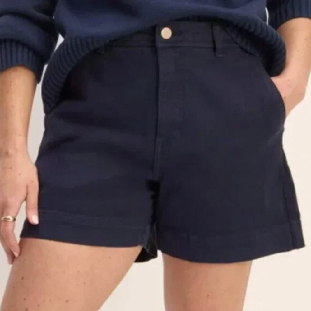 NEW Everlane The Utility Short Womens 4 Navy